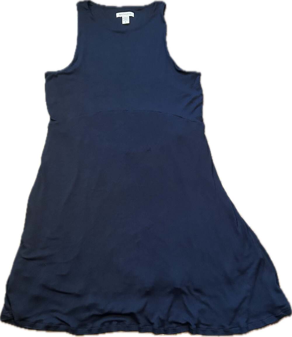 Athleta ribbed modal drop-waist tank midi dress coastal sporty travel comfort